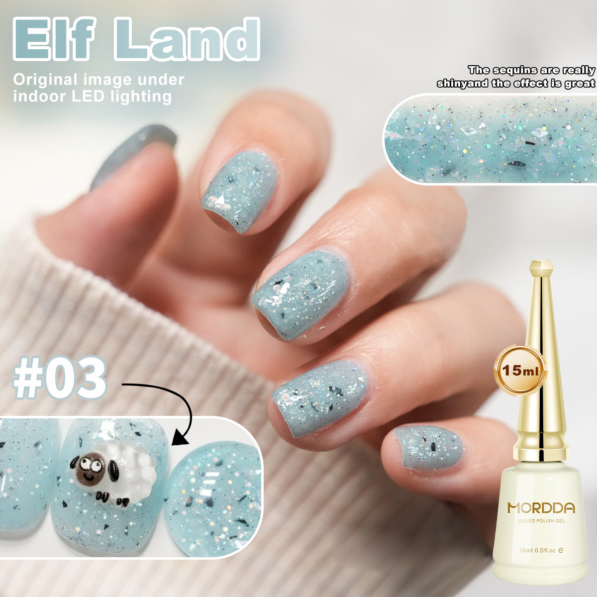 Nail Art Rainbow - 6 Colors 15ml Rainbow Series Cat