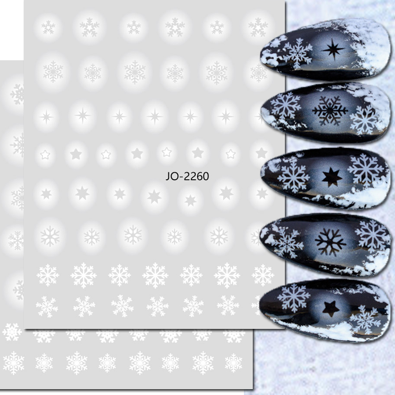 Nail Art Xmas Tree - Nail Art 3d Decals White Hollow