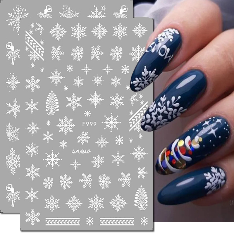 3d Nail Art Stickers Christmas - Nail Art Xmas Tree ulasan dan harga