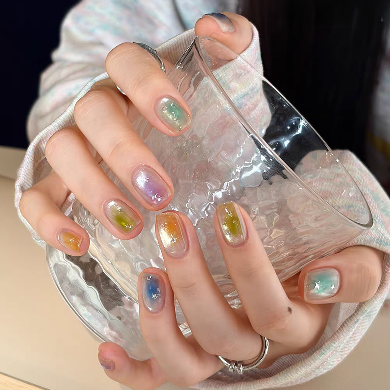 SHAKA 1pcs 2026 New Palette Ra - Nail Art Rainbow ulasan dan harga