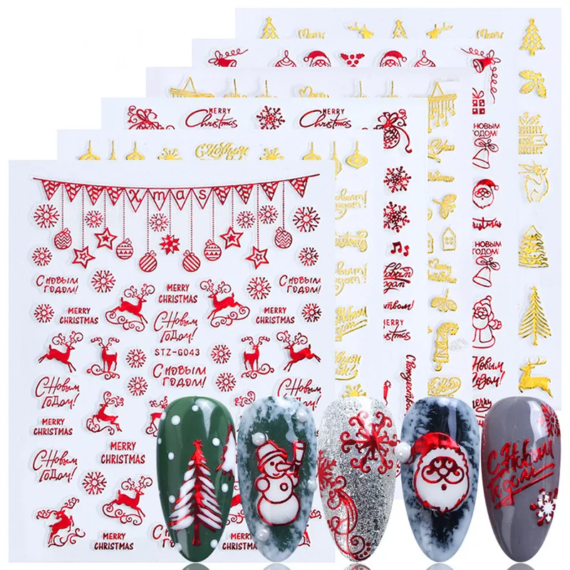 Christmas Nails Accesories Red - Nail Art Xmas Tree ulasan dan harga