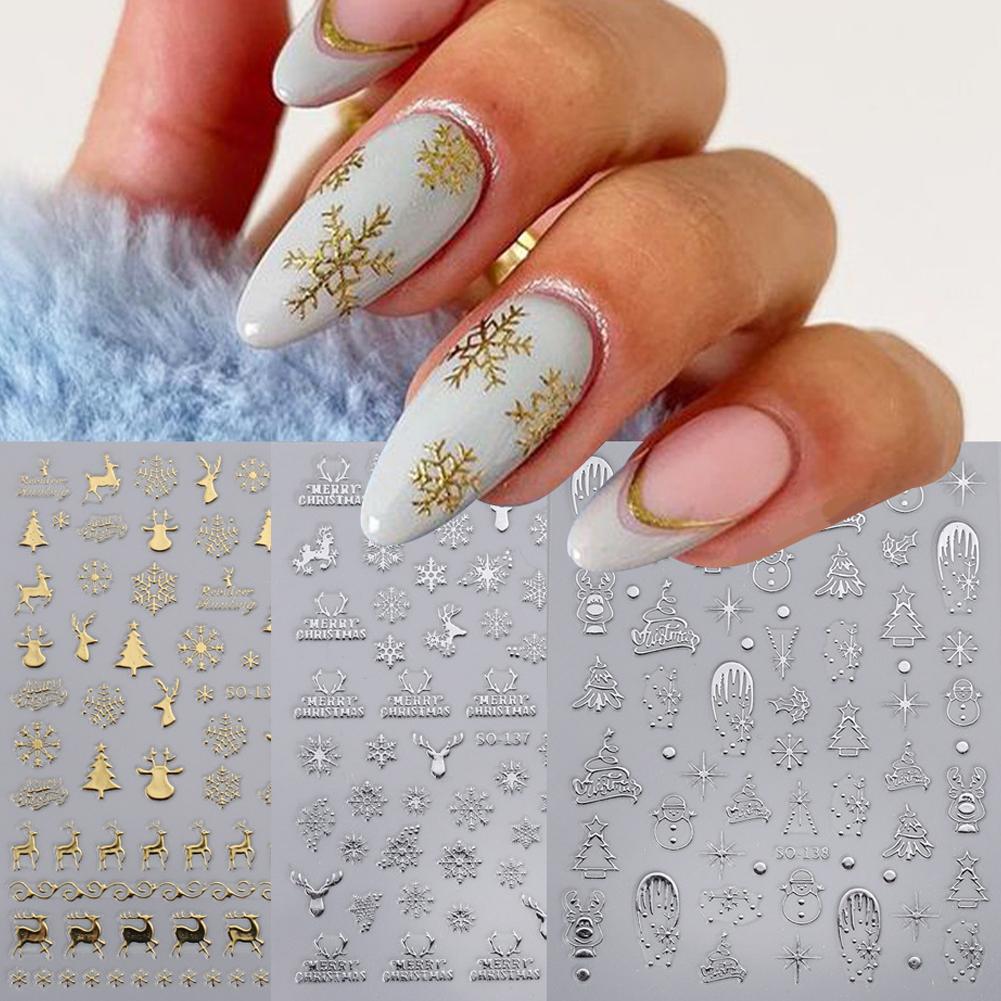 Christmas Nail Art Stickers Na - Nail Art Xmas Tree ulasan dan harga