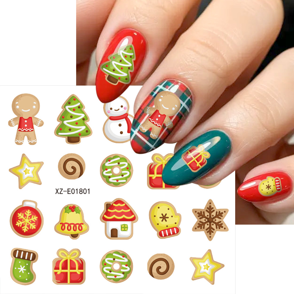 30pcs/set Christmas Nail Art S - Nail Art Xmas Tree ulasan dan harga