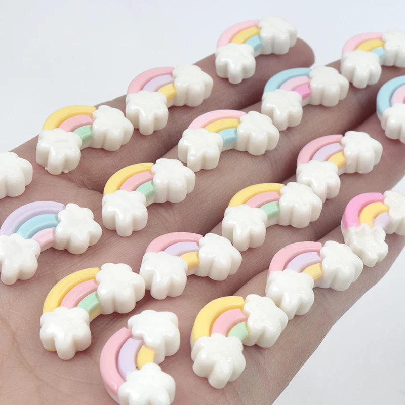 30Pcs/300pcs Mini Resin Rainbo - Nail Art Rainbow ulasan dan harga