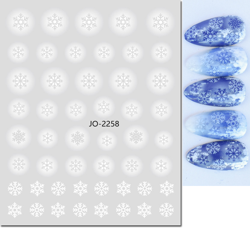 Nail Art 3d Decals White Hollo - Nail Art Xmas Tree ulasan dan harga