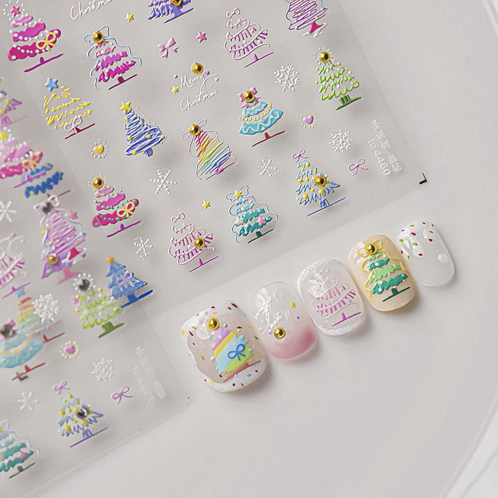 Christmas Nail Art Stickers De - Nail Art Xmas Tree ulasan dan harga